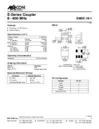 Datasheet EMDC-16-1 manufacturer M/A-COM