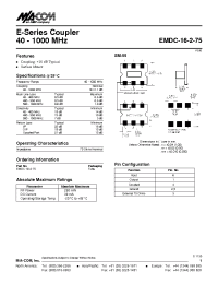 Datasheet EMDC-16-2-75 manufacturer M/A-COM
