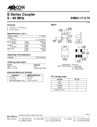 Datasheet EMDC-17-2-75TR manufacturer M/A-COM