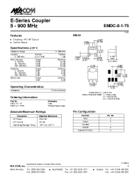 Datasheet EMDC-8-1-75 manufacturer M/A-COM