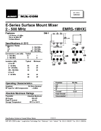 Datasheet EMRS-1MHX2 manufacturer M/A-COM