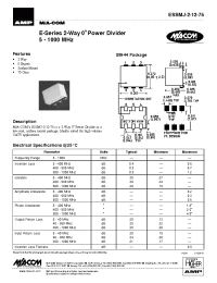 Datasheet ESSMJ-2-12-75 manufacturer M/A-COM