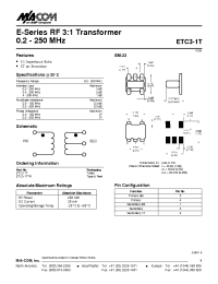 Datasheet ETC3-1TTR manufacturer M/A-COM