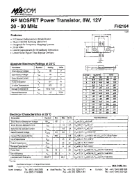 Datasheet FH2164 manufacturer M/A-COM