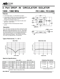 Datasheet FR12-0004 manufacturer M/A-COM