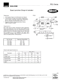 Datasheet FR21-0002 manufacturer M/A-COM