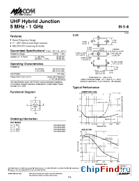 Datasheet H-1-4 manufacturer M/A-COM