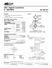 Datasheet HH-107SMA manufacturer M/A-COM