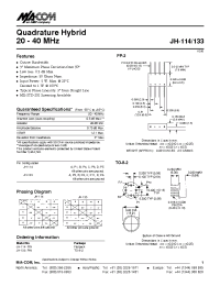 Datasheet JH-114 manufacturer M/A-COM