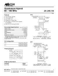 Datasheet JHS-119PIN manufacturer M/A-COM
