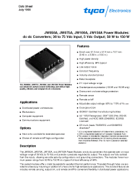 Datasheet JW075A manufacturer M/A-COM