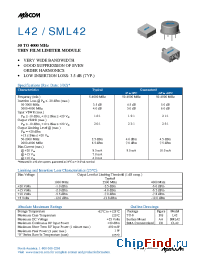 Datasheet L42 manufacturer M/A-COM
