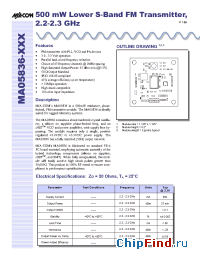 Datasheet MA05836-053 manufacturer M/A-COM
