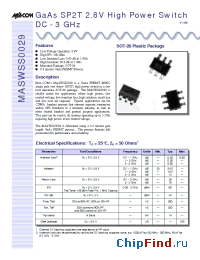Datasheet MASWSS0029 manufacturer M/A-COM