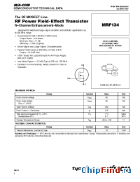 Datasheet MRF134 manufacturer M/A-COM