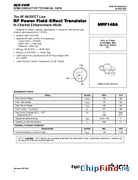 Datasheet MRF148 manufacturer M/A-COM