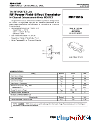 Datasheet MRF151G manufacturer M/A-COM