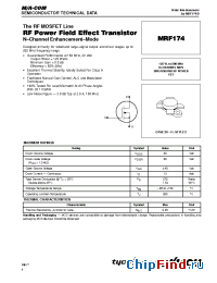 Datasheet MRF174 manufacturer M/A-COM