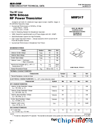 Datasheet MRF317 manufacturer M/A-COM