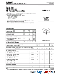 Datasheet MRF321 manufacturer M/A-COM