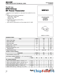 Datasheet MRF421 manufacturer M/A-COM