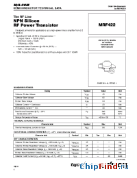 Datasheet MRF422 manufacturer M/A-COM