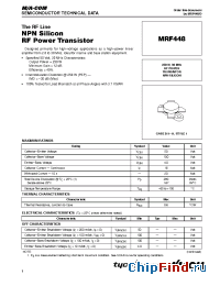 Datasheet MRF448 manufacturer M/A-COM