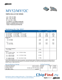 Datasheet MY52 manufacturer M/A-COM