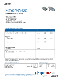 Datasheet MY63 manufacturer M/A-COM