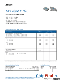 Datasheet MY76C manufacturer M/A-COM