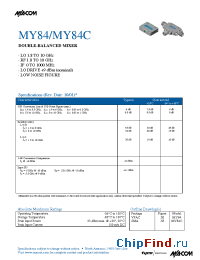 Datasheet MY84 manufacturer M/A-COM