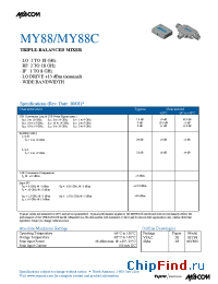 Datasheet MY88 manufacturer M/A-COM