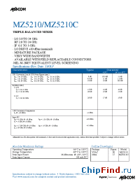 Datasheet MZ5210C manufacturer M/A-COM