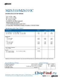 Datasheet MZ6310 manufacturer M/A-COM