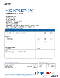 Datasheet MZ7407 manufacturer M/A-COM