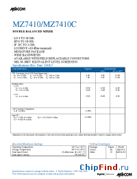 Datasheet MZ7410 manufacturer M/A-COM