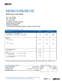 Datasheet MZ8810 manufacturer M/A-COM