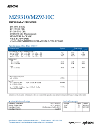 Datasheet MZ9310 manufacturer M/A-COM