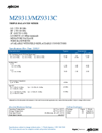 Datasheet MZ9313 manufacturer M/A-COM