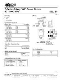 Datasheet NJG1516KC3 manufacturer M/A-COM