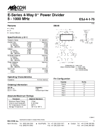 Datasheet NJG1517KB2-C1 manufacturer M/A-COM