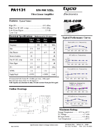 Datasheet PA1131 manufacturer M/A-COM