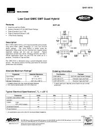 Datasheet QH01-0016-TR manufacturer M/A-COM