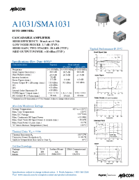 Datasheet SMA1031 manufacturer M/A-COM