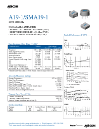 Datasheet SMA19-1 manufacturer M/A-COM