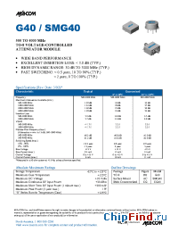 Datasheet SMG40 manufacturer M/A-COM