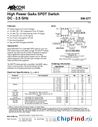 Datasheet SW-277 manufacturer M/A-COM