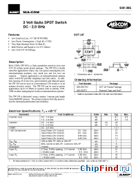 Datasheet SW-395 manufacturer M/A-COM