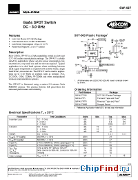 Datasheet SW-437TR manufacturer M/A-COM