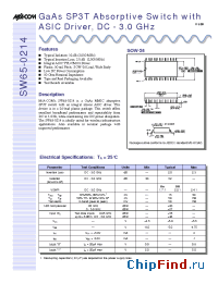 Datasheet SW65-0214 manufacturer M/A-COM